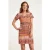 Smashed Lemon 24430 zomerjurk met abstracte printaardetinten |