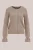 WE Fashion – Dames vest met structuur en glittergaren – Regular fit – Taupe – Katoen –