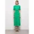 The Kooples Long Dress With Short Sleeves With Backless Green