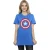 Marvel Dames/Dames Avengers Captain America Gekrast Schild Katoenen Vriendje T-shirt (Koningsblauw)