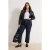 Trendyol Curve Dames Donkerblauw Effen Recht Hoge taille Grote maten Jeans