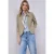 Street One Dames Jersey blazer met structuur in Beige