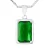 Ketting “Emerald Color” -kristal en zirkoniumoxiden 925 – Gatsby