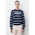 Grace & Mila gestreepte trui met wol – marineblauw/wit