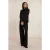 River Woods Fancy Lurex Mock Neck T-shirt Black