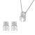 Orphelia ‘Alena’ Dames 925 Sterling Zilveren Set: Ketting-Hanger + Oorbellen – Zilver SET-7122