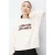 Grace & Mila sweater met tekst – ecru/bruin