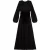 The Kooples Robe Longue Plissee Velvet Ceinture Black