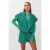 Studio AMAYA bouclé high waist loose fit casual short – groen