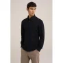 WE Fundamentals slim fit overhemd met stretch zwart