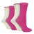 Wildfeet – 4-Paar Dames Kabel Brei Sokken | Lurex Glittersokken voor Vrouwen – Crème / roze