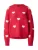 PIECES Trui ‘RINA’  framboos / wit