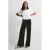 Anytime fluwelen wide leg broek donkergroen