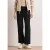 Street One Dames High Waist broek met wijde pijpen in Loose Fit in Zwart