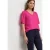 Street One Dames Blouseshirt met korte mouwen en V-hals in Pink