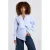America Today blouse met krijtstreep – blauw