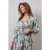 DIDI Kaftan Long In Offwhite With Palm Festival Print