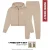 Malelions Women Cropped Signature Tracksuit | Taupe