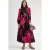 Florale Maxi-jurk met Ceintuure en Halve Col