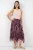 Hoge Taille A-Lijn Midi Rok in Paisleyprint