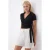 TRENDYOLMİLLA Dames Zwart Effen Kort Getailleerd Blouses
