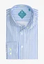 District Indigo Overhemd Performance Streep Blauw   38
