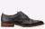 Base London Cast Waxy Leren Heren Zwarte Brogues Schoenen