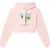 Casablanca Bedrukte Cropped Hoodie Afro Cubism Tennis Club Lichtroze Hoodies