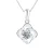 Zilver 925 zirkonium zilveren oxide bloem hanger wordt geleverd met een ketting aangeboden