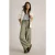 White Stuff Belle Linen Wide Leg Trouser Mid Green