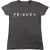 Friends Dames/dames Logo Fitted T-shirt (Houtskool)
