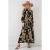 Geprinte V-hals Maxi Jurk
