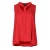 Rood Mouwloze Top met Stropdasdetail