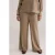 WE Fashion Curve denim wide leg high waist pantalon beige