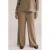 WE Fashion Curve denim wide leg high waist pantalon beige