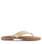 Lazamani Lazamani – Geweven slippers met lichte g Goud Leer Teenslippers Dames