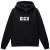 Napapijri Heren-hoodie van katoen met boxlogo en losse pasvorm (Zwart)