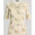 Lauren Ralph Lauren slim fit T-shirt van katoenmix met kant
