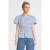 Anytime peplum top met all-overprint blauw