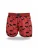 UNABUX Boxershorts ‘Prints’  purper / lichtrood / zwart
