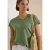 Shirt met V-hals en kanten detail