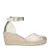 Manfield leren espadrilles goud