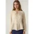 Crewneck Lange Mouwen Gewoven Mousseline Blouse
