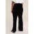 WE Fashion Curve fluwelen flared broek zwart