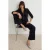 TRENDYOLMİLLA Dames Zwart Effen Lang, Regular fit Jumpsuits