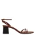 Mango leren sandalettes bruin