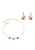 faina Sieraden set  goud / robijnrood / transparant
