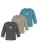 normani Shirt ‘Taupo’  donkerbeige / cyaan blauw / donkergroen