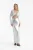 Metalen V-hals Cut Out Lange Mouwen Maxi Jurk