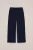 WE Fashion – Meisjes straight fit broek met structuur – Donkerblauw –